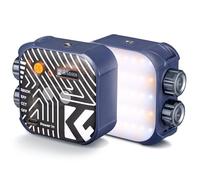 K&F CONCEPT Luz de Vídeo LED Bicolor 2500K-9900K para Vlogging | 2000mAh recargable, 15 efectos luz, CRI 96+, mini portable, selfie vídeoconferencia, azul, L01