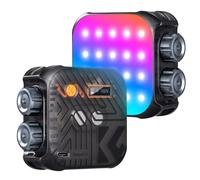 K&F Concept luz LED RGB para cámara de 6 W, 2500-9900 K, CRI 96+, negra