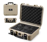 K&F CONCEPT Maletín Rígido, Maletín Fotográfico Exterior Impermeable IP67 y Resistente a los Golpes con Espuma Troquelada para Cámaras, Drones y Lentes | 34.5x29x13.5cm, Beige