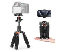 K&F Concept Mini Trípode Portátil de Sobremesa | 50cm, para Cámara Réflex Digital, Teléfono Móvil, Clip para Teléfono y Placa de Liberación Rápida 1/4''. S225A0+BH-25L