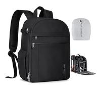 K&F CONCEPT Mochila de Cámara 13L, Ligera e Impermeable, para Fotos Profesionales, Compatible con Sony Canon Nikon, Incluye Bolsillos Frontales y Porta Trípode