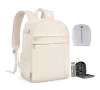 K&F CONCEPT Mochila Camara Fotos 13L, Ligera e Impermeable, Camera Bag, Mochila de Cámara, Compatible con Sony Canon Nikon, Incluye Bolsillos Frontales y Porta Trípode, Blanco Matte