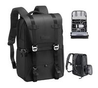 K&F Concept Mochila Fotografía Profesional, Mochila Camara Multifuncional, Mochila Fotográfica para Reflex Impermeable, Bolsa Cámara Compartimento para Portátil de 15.6 Pulgadas(20L) Negro