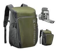 K&F Concept Mochila Cámara Profesional, Bolsa Fotógrafos Cámara Impermeable de Gran Capacidad Camera Reflex Digital DSLR, Adecuado para viajes al aire libre senderismo fotografía Verde