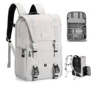 K&F CONCEPT Mochila de Cámara y Portátil 20L para Ordenador 15,6 Pulgadas | Mochila Fotografía Gran Capacidad y Antirrobo, con Cubierta, Repelente al Agua, Apertura Trasera, para Dron y Réflex, B01