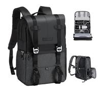 K&F Concept Mochila Fotografía Profesional, Mochila Camara Multifuncional, Mochila Fotográfica para Reflex Impermeable, Bolsa Cámara Compartimento para Portátil de 15.6 Pulgadas(20L) Gris