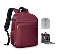 K&F CONCEPT Mochila Ligera para cámara con Compartimento Laptop 14" | Compatible con DSLR/SLR/mirrorless. Cubierta contra lluvia. Divisores desmontables. Ideal viajes, diario, hombre/mujer. B19