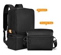 K&F Concept mochila para cámara 2 en 1 negro