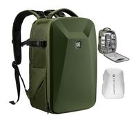 K&F CONCEPT Mochila para cámara Bolsa Impermeable a Prueba de Golpes con Compartimento para portátil de 16" Funda rígida para cámara DSLR/SLR/Mirrorless (Verde)