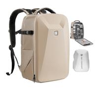 K&F CONCEPT Mochila para cámara Bolsa Impermeable a Prueba de Golpes con Compartimento para portátil de 16" Funda rígida para cámara DSLR/SLR/Mirrorless(Caqui)