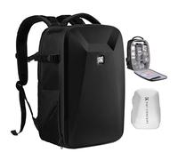 K&F CONCEPT Mochila para cámara Bolsa impermeable a prueba de golpes con compartimento para portátil de 16" Funda rígida para cámara DSLR/SLR/Mirrorless (Negro)