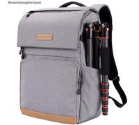 K&F Concept Mochila para cámara con funda para la lluvia gris + marrón 22L