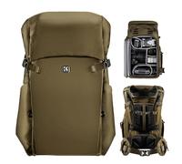 K&F CONCEPT - Mochila para cámara Mochila fotografia gran volumen bolsa cámara funda camara, profesional camera bag con cubierta de lluvia para cámara de objetivo dron, caqui