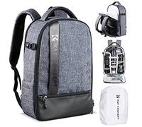K&F Concept Mochila para Cámara, Mochila Fotográfica Profesional Impermeable Mochila para Cámara Reflex, Bolsa para Cámara con Compartimento de Gran Capacidad para Portátil 16 Pulgadas