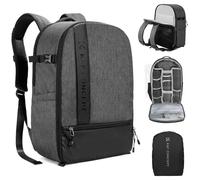 K&F CONCEPT Mochila para Cámara, Mochila Fotográfica Profesional Impermeable Mochila para Cámara Reflex, Bolsa para Cámara con Compartimento de Gran Capacidad para Portátil 15.6 Pulgadas