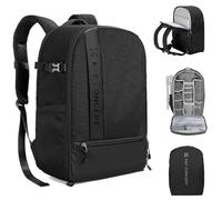 K&F Concept Mochila para Cámara, Mochila Fotográfica Profesional Impermeable Mochila para Cámara Reflex, Bolsa para Cámara con Compartimento de Gran Capacidad para Portátil 15.6 Pulgadas-Negro