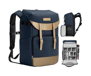 K&F CONCEPT Mochila para cámara Mochila fotográfica Rolltop de 20 L Iterate Nuevos Estilos Mochilas de Tela Resistentes e Impermeables para cámara SLR y computadora portátil de 15,6 Pulgadas