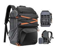 K&F CONCEPT Mochila Fotografia Profesional 25L,Mochila fotográfica grande impermeable, Compartimento para portátil de 15,6 pulgadas cubierta para la lluvia