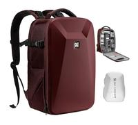 K&F CONCEPT Mochila rígida para cámara réflex digital con compartimento para laptop de 15 a 15.6 pulgadas, funda rígida impermeable compatible con dron Canon/Nikon/Sony/DJI Mavic