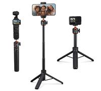 K&F CONCEPT MS-62 Trípode Palo Selfie 65 cm Tripode iPhone con Conector de 1/4'' Palo Selfie GoPro, Compatible con iPhone/dji OSMO 360/dji OSMO Action 5 Pro/Insta 360 X5