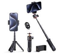K&F Concept MS09 Mini trípode, Selfie Stick, Trípode para Vlogging de Oficina con Cabezal de 360°, Trípode Móvil con Mando a Distancia Bluetooth, Trípode Smartphone para DLSR, Canon, Nikon, Sony