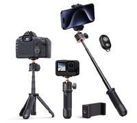 K&F Concept MS09 Mini trípode, Selfie Stick, Trípode para Vlogging de Oficina con Cabezal de 360°, Trípode Móvil con Mando a Distancia Bluetooth, Trípode Smartphone para DLSR, Canon, Nikon, Sony