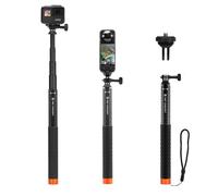K&F Concept MS22 Palo Selfie Extensible Fibra de Carbono 127cm, Palos Selfie de Insta360, Selfie Stick Invisible Compatible con GoPro Insta360 dji Osmo Action，Adaptador Libre (Tornillo)