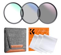 K&F Concept Nano-K Kit de Filtro Ultrafino MCUV/Filtro Polarizador CPL/Filtro Densidad Neutra ND4+3PCS Paño Limpieza Microfibra+Bolsa para 3 Filtros para Objetivo 37mm