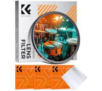 K&F CONCEPT Nano-Klear 82mm Filtro de Estrella con Llíneas Cortas，Star Filter de 6 Puntos Cortos de Efecto Estrellado para Fotografía con 3pcs Paños Limpieza Microfibra
