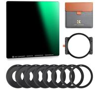 K&F CONCEPT Nano-X Juego Filtros ND1000 Cuadrados (10 Pasos) 100x100mm de Vidrio óptico con 28 Capas Nano Revestimiento,Incluido 1xPortafiltros/1xFiltro ND/8xAnillo de Adaptador