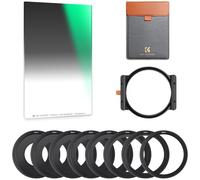 K&F Concept Nano-X Kit de Filtro Degradado Suave GND8(0,9) 100x150 de Cristal Optico Y Portafiltro de Metal con 8 Anillos Adaptadores Y Funda de Cuero