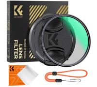 K&F Concept Nano-Xcel 58mm Polarizador Circular CPL Filtro con Tapa de Lente，CPL Filtro Polarizador de 28 Capas Revestimiento Nano con Un Paño de Limpieza
