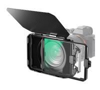 K&F Concept Nano-Xcel matte box - kit con filtro Black Diffusion 1/4 4 × 5,65", 5 anillos adaptadores y 2 marcos
