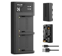 K&F CONCEPT NP-F550 Kit Cargador de Batería LED 2600mAh Compatible con Sony NP-F550 F570 F750 F770 F930 F950 F970 para Luces LED/Monitor/Cursor de Cámara
