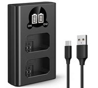 K&F CONCEPT NP-FW50 Cargador de Batería con Pantalla LCD, Micro USB y Cargador Type C para Baterías de Compatible con Cámaras Sony A7 A7II, A7RII, A7SII, A7S, A7S2, A7R, A7R2, A6000, A6500, A6300