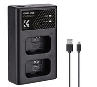 K&F CONCEPT NP-FW50 Cargador Rápido de Batería de Cámara con Doble Ranura, Compatible con Sony A6000,A6500,A6400,A7RII,A7SII,A7S,A7S2,A7R2,A55,A5100,A3000,A55,RX10,NEX-3/5/7