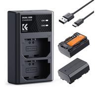 K&F CONCEPT NP-FZ100 2 Pack 2280mAh Batería y Cargador Compatible con Cámara Sony Sony A7iii, A7iv, fx3, fx30, A6700, A7R, A9, A6600, A7Riii, A7Riv, A7R3, A7C, ZV-E1, ZV-E10ii, A7S3, A9R y más