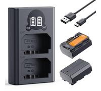K&F Concept NP-FZ100 2X2600mAh Batería y Cargador, Compatible con Sony A7iii, A7 III, A7iv, FX3, FX30, A6600, A7C, A6700, A7RIV, A7Siii, ZV-E1, ZV-E10ii, Alpha 9 II y A9S