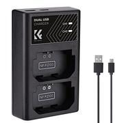 K&F CONCEPT NP-FZ100 Cargador con Doble Ranura, Compatible con Sony A7iii, A7iv, fx3, fx30, A6700, A7R, A9, A6600, A7Riii, A7Riv, A7R3, A7C, ZV-E1, ZV-E10ii, A7S3, A9R y más