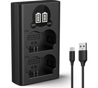 K&F Concept NP-W235 Cargador de doble batería USB-C con pantalla