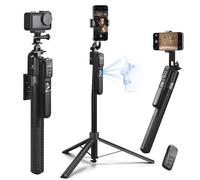 K&F Concept Palo Selfie 180CM, Trípode de Seguimiento AI 360°, Despliegue Automático y Plegado Rápido, Control por Gestos, Control Remoto Bluetooth, 7 en 1 para Video/Vlog/Live