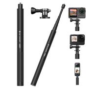 K&F Concept Palo de Selfie Invisible 153cm, Palos Selfie de Insta360, Selfie Stick Extensible de Aluminio con Adaptador Gopro Compatible con GoPro Insta360 dji Osmo Action