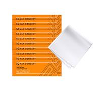 K&F Concept Paños de limpieza de microfibra, 10 unidades, envueltos individualmente al vacío para lentes de cámara, gafas, teléfonos móviles, computadoras, pantallas LCD y más