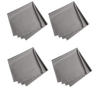 K&F CONCEPT Paños Microfibra Gafas, 40.6 x 40.6 cm, Gris, 4 Piezas | Tamaño Grande, Paños sin Polvo y Portátiles para Gafas, Cámara, TV, Pantalla, Auto, MC04