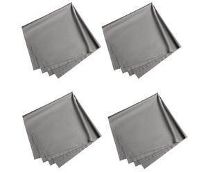 K&F CONCEPT Paños Microfibra Gafas, 40.6 x 40.6 cm, Gris, 4 Piezas | Tamaño Grande, Paños sin Polvo y Portátiles para Gafas, Cámara, TV, Pantalla, Auto, MC04