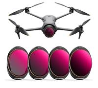 K&F CONCEPT Paquete de 4 Filtros ND/PL compatibles con dji Mavic 4 Pro, ND8/PL ND16/PL ND32/PL ND64/PL, Polarizador de Densidad Neutra Vidrio HD Multicapa Accesorios para Dron, Sin Tinte y Reflejos