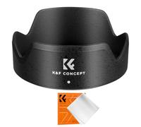 K&F CONCEPT Parasol de Objetivo EW-60F de 55 mm, Compatible con Canon RF-S 18-150 mm F3.5-6.3 IS STM y EF-M 18-150 mm F3.5-6.3 IS STM, Parasol Reversible Antirreflejos con Paño de Limpieza