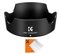 K&F CONCEPT Parasol EW-63C Compatible con Canon RF 24-50mm F4.5-6.3 IS STM | Parasol de bayoneta reversible con paño de limpieza, compatible también con Canon EF-S 18-55 mm IS STM - PL06