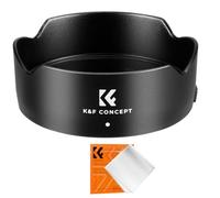 K&F CONCEPT Parasol EW-65C Compatible con Canon RF 16 mm F2.8 STM | Parasol de bayoneta reversible con paño de limpieza, compatible con el objetivo Canon RF 16 mm F2.8 STM - PL07