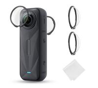 K&F CONCEPT Premium Lentes Protectores Compatible con Insta360 X5, Alta Transparencia de Cristal Óptico Templado Protector de Lente, Multi-Coated Anti-scratch Cap Kit de Reemplazo para Insta 360 x5